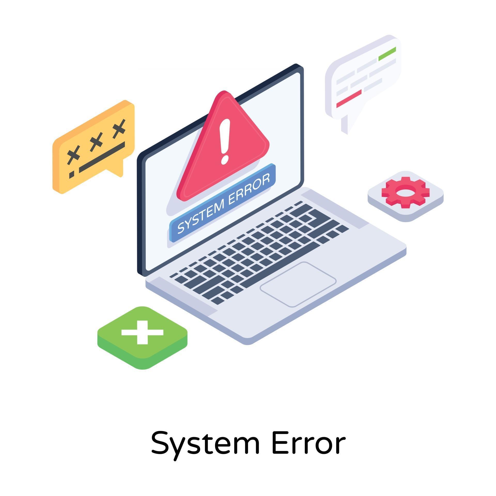 System Error and Issue 2875896 Vector Art at Vecteezy