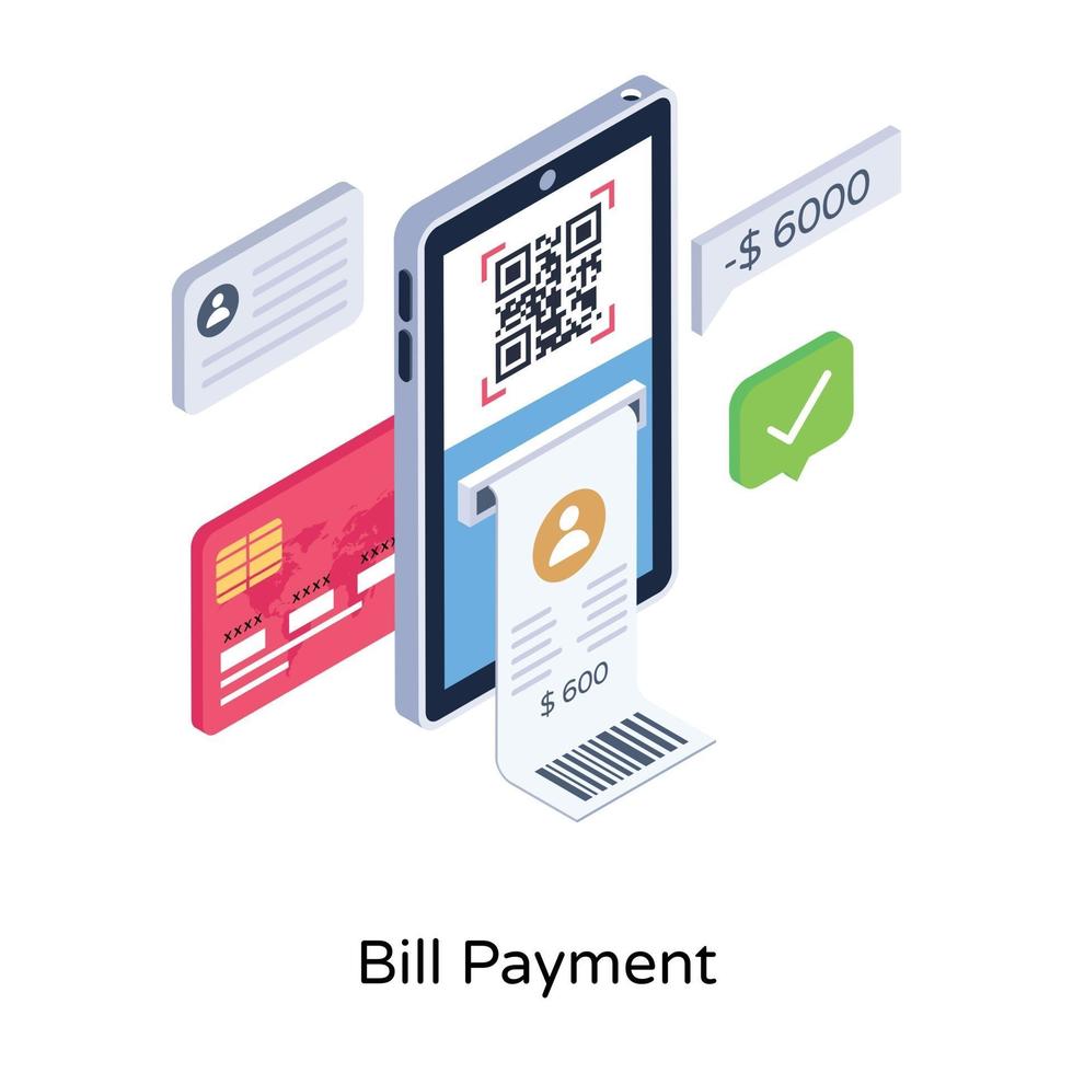 Online Bill Payment vector
