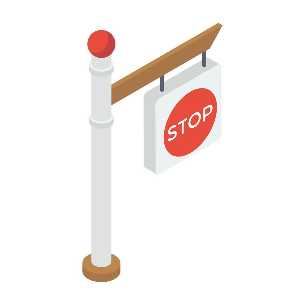 Stop Hanging Board vector