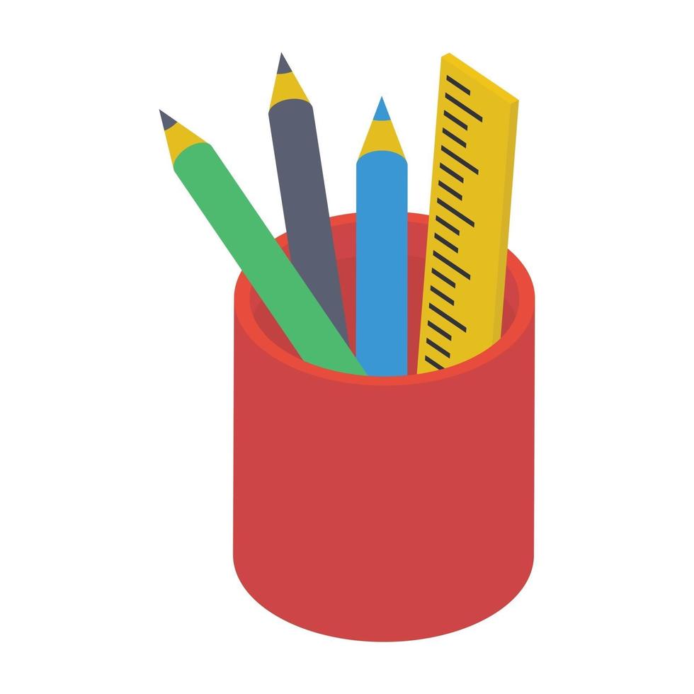 Stationery Holder Concepts vector