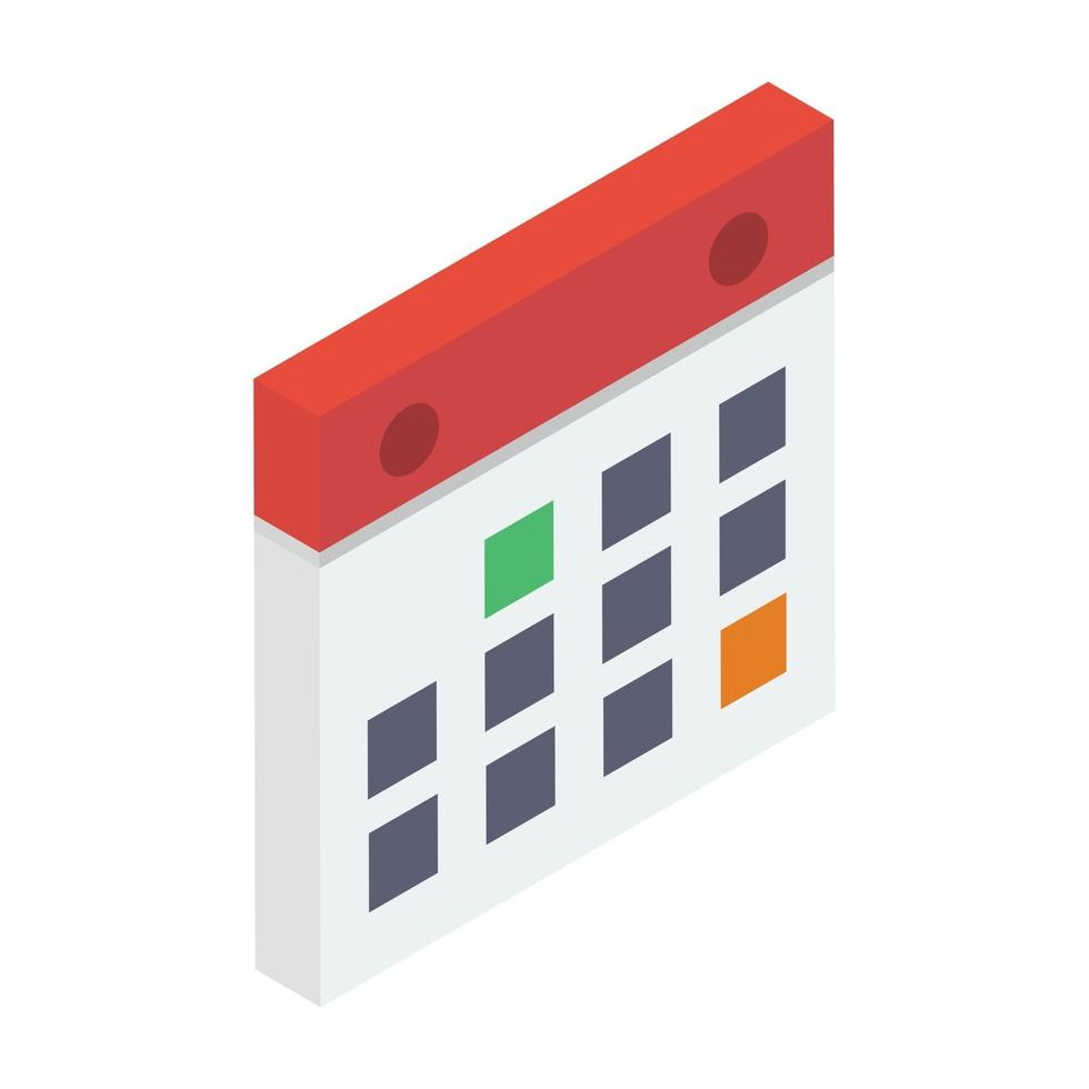 conceptos de calendario de tendencias vector