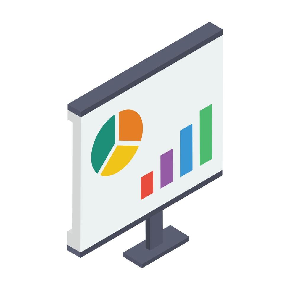 gráfico de informe analítico vector