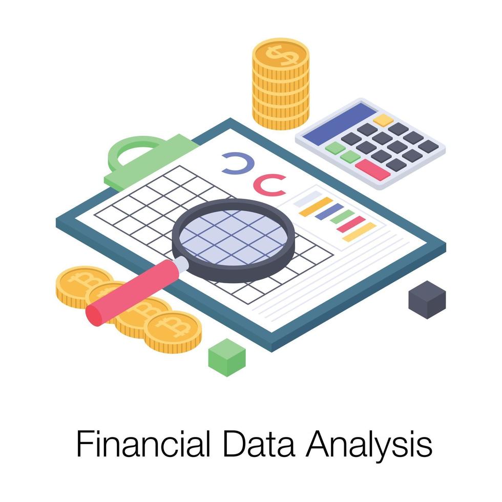 análisis de datos financieros vector