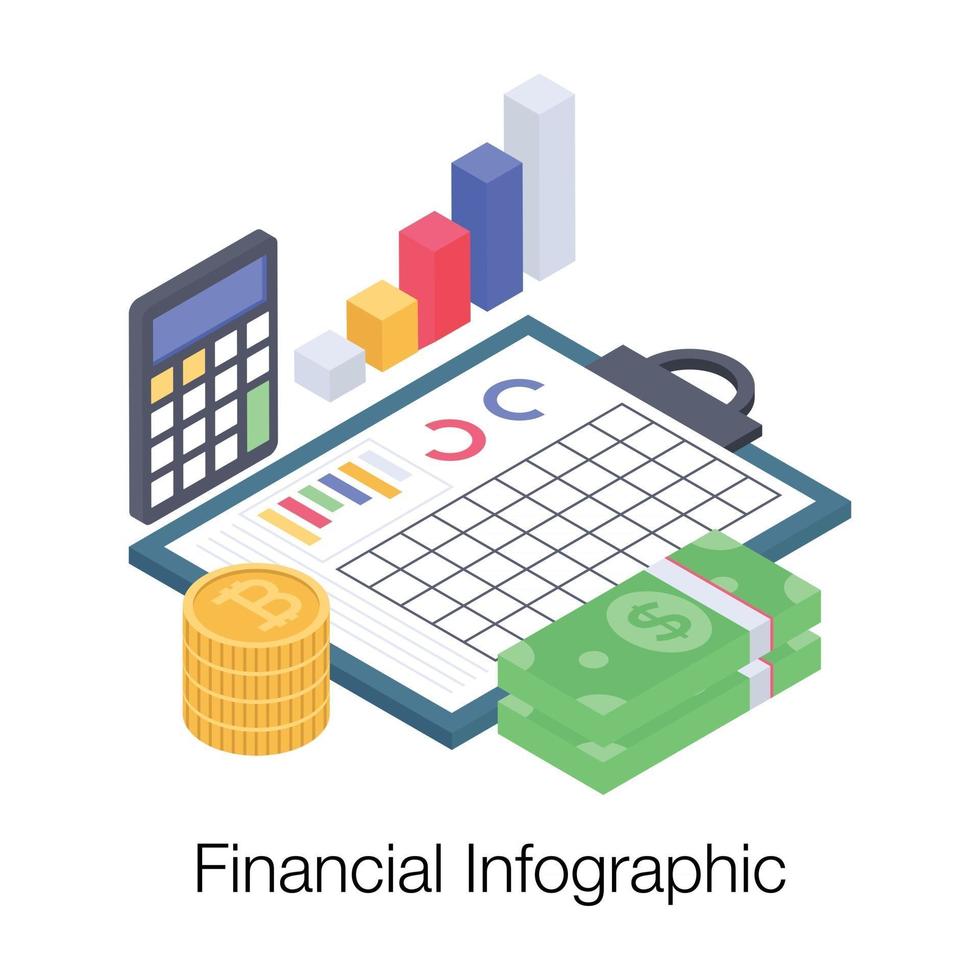 conceptos de infografía financiera vector