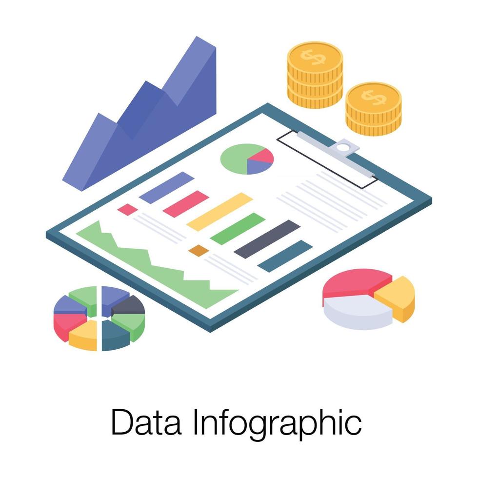 Financial Infographic Concepts vector