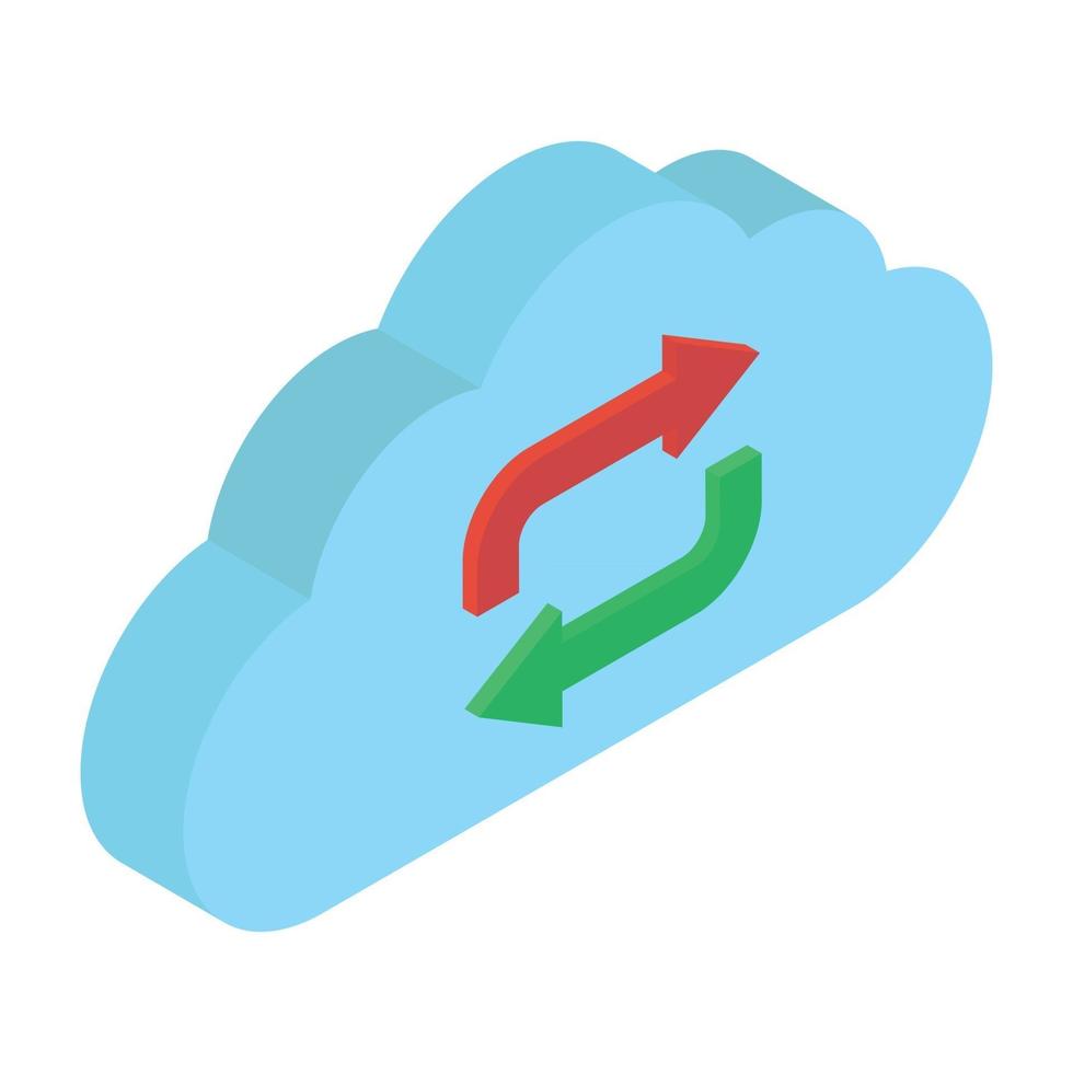 Cloud Syncing Concepts vector