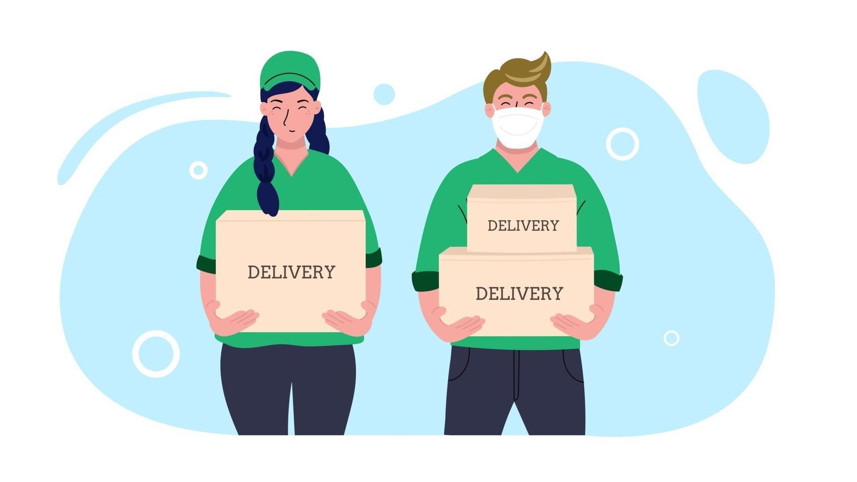 Home delivery vector design concept. Online order tracking and delivery service concept