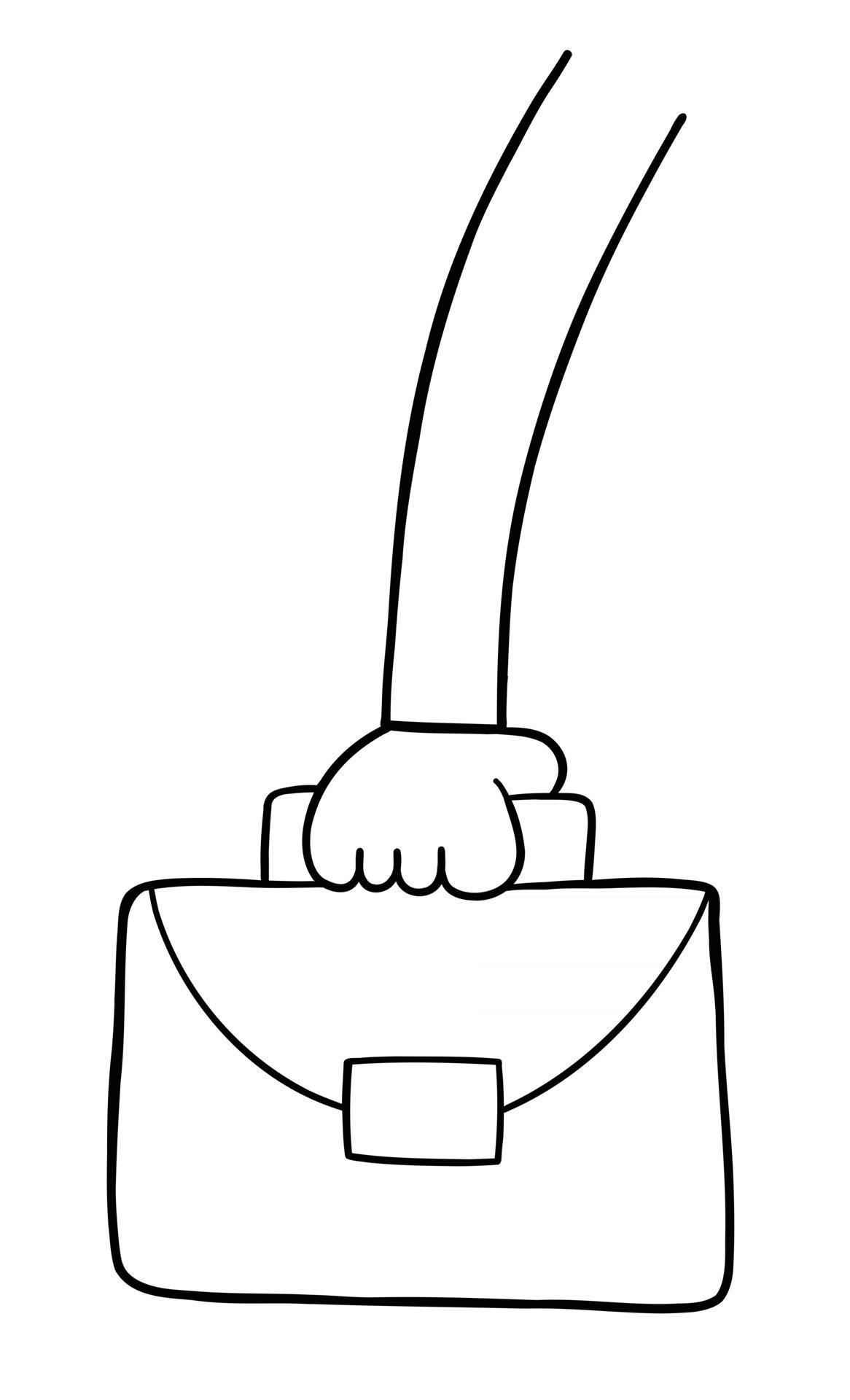 Cartoon Vector Illustration of Businessman Holding Briefcase 2877030