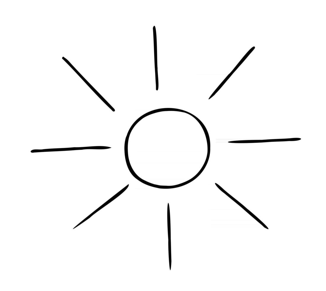 Cartoon Vector Illustration of Sun Sunny Weather