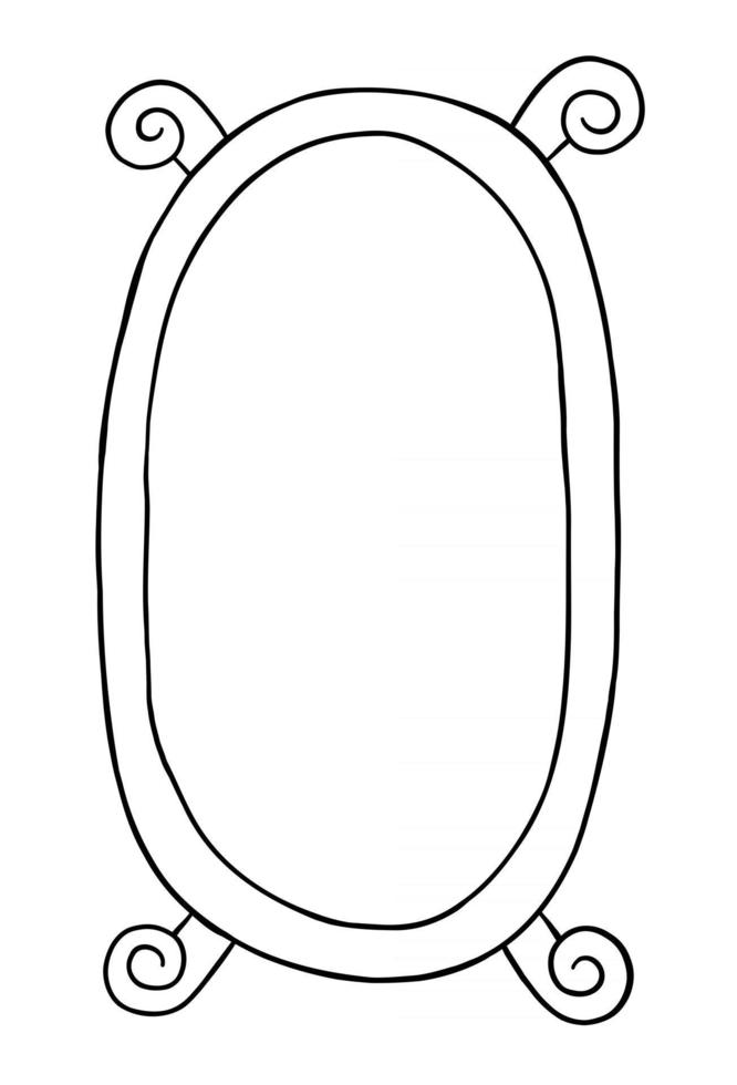 Cartoon Vector Illustration of Mirror