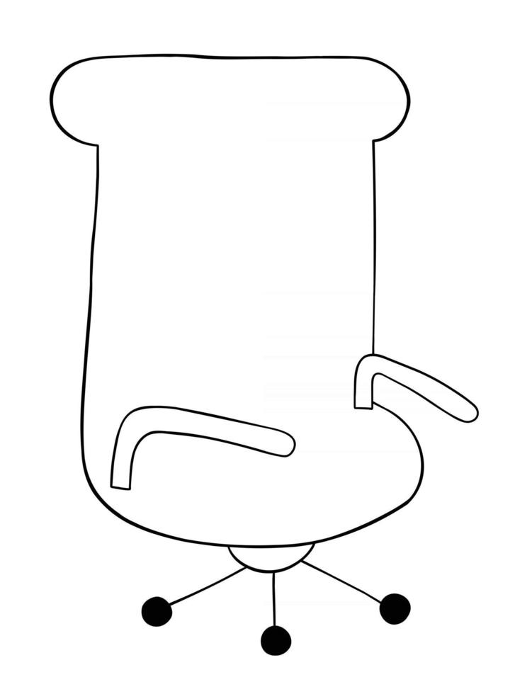 Cartoon Vector Illustration of Boss Chair