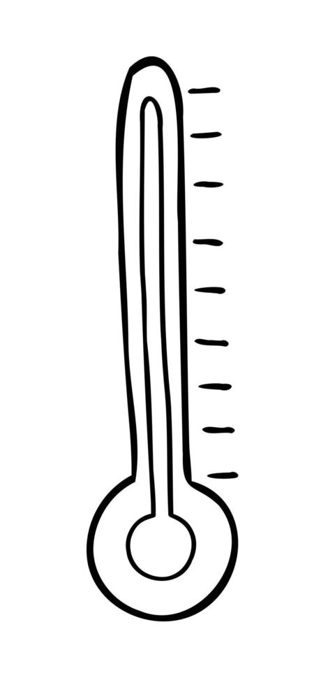 ilustración vectorial de dibujos animados de termómetro y alta temperatura vector