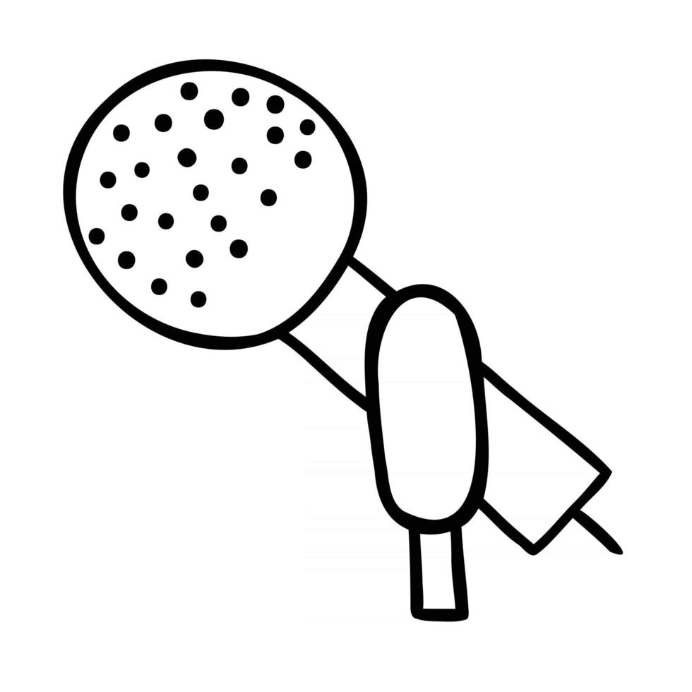 Cartoon Vector Illustration of Microphone