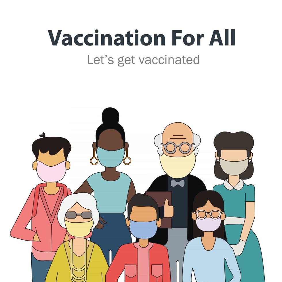 Vaccination for people of all ages vector