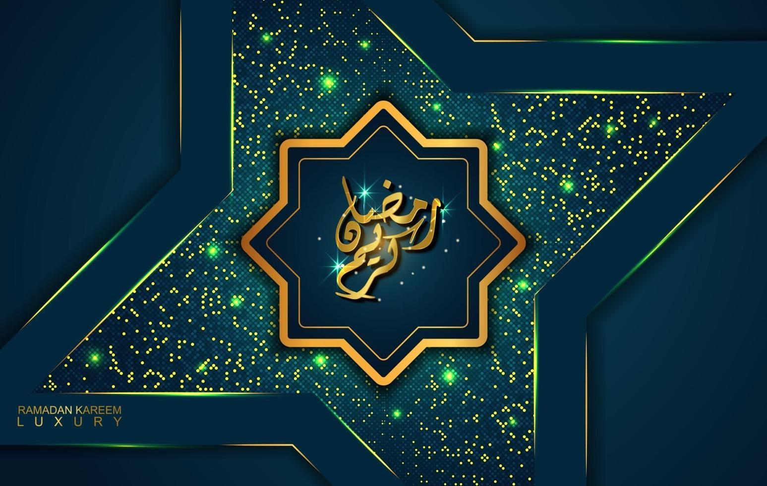 Navy Dark Abstract Luxurious Background. Ramadan Kareem Abstract Greeting Background. vector