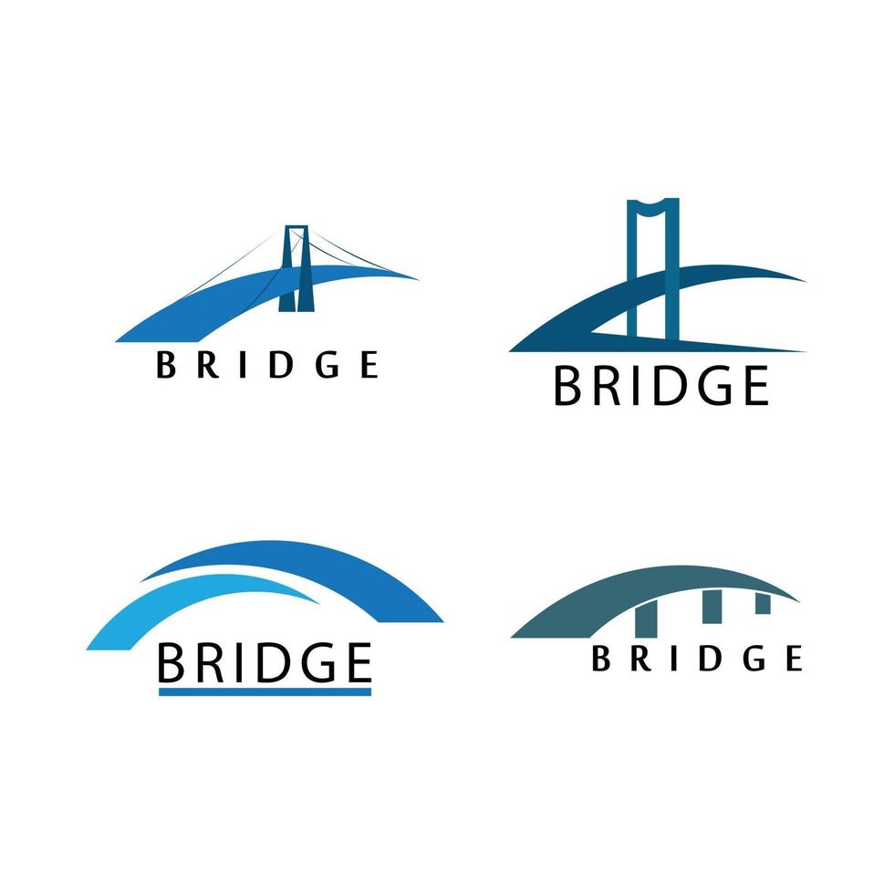 plantilla de logotipo de puente vector