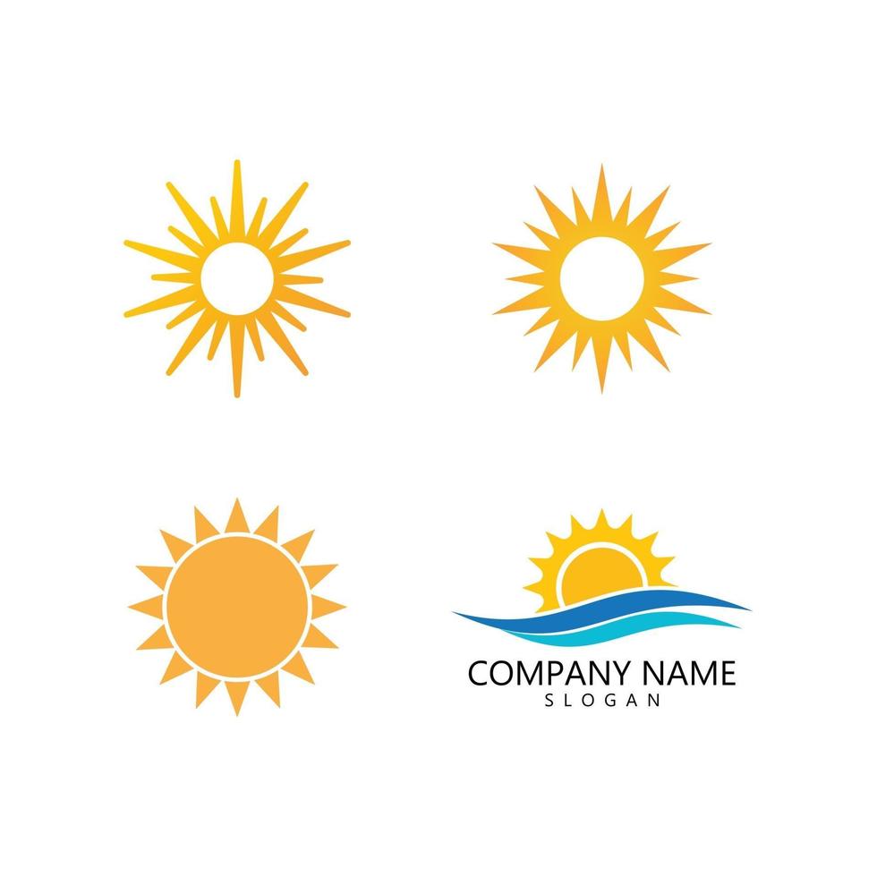 sun illustration logo vector