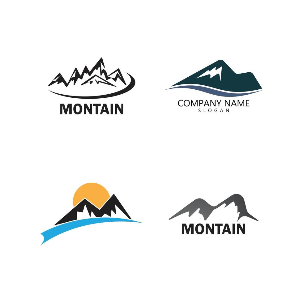 logotipo de icono de montaña vector