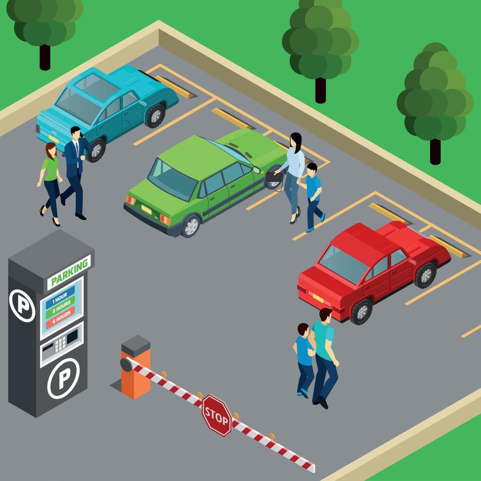 Vending Machine Isometric Illustration Vector Illustration