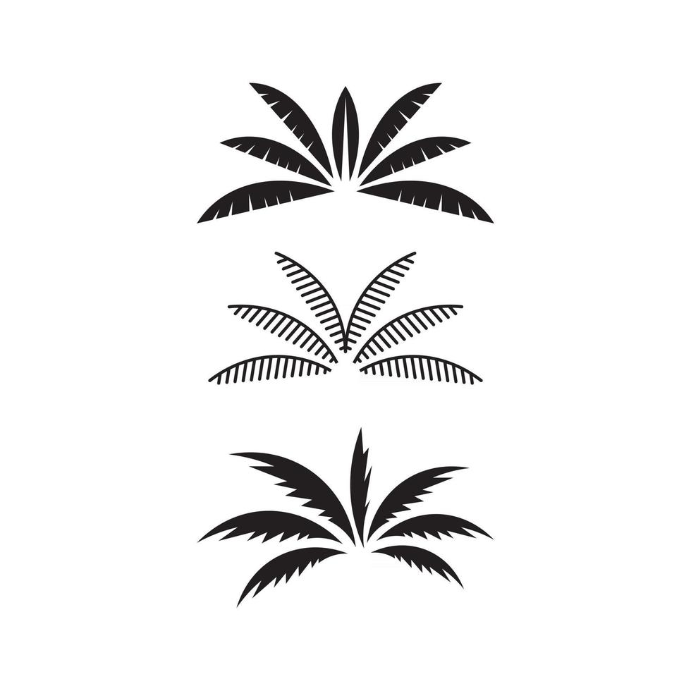 Palm tree summer logo template caribbean sunset beach and ocean wave tropical vector