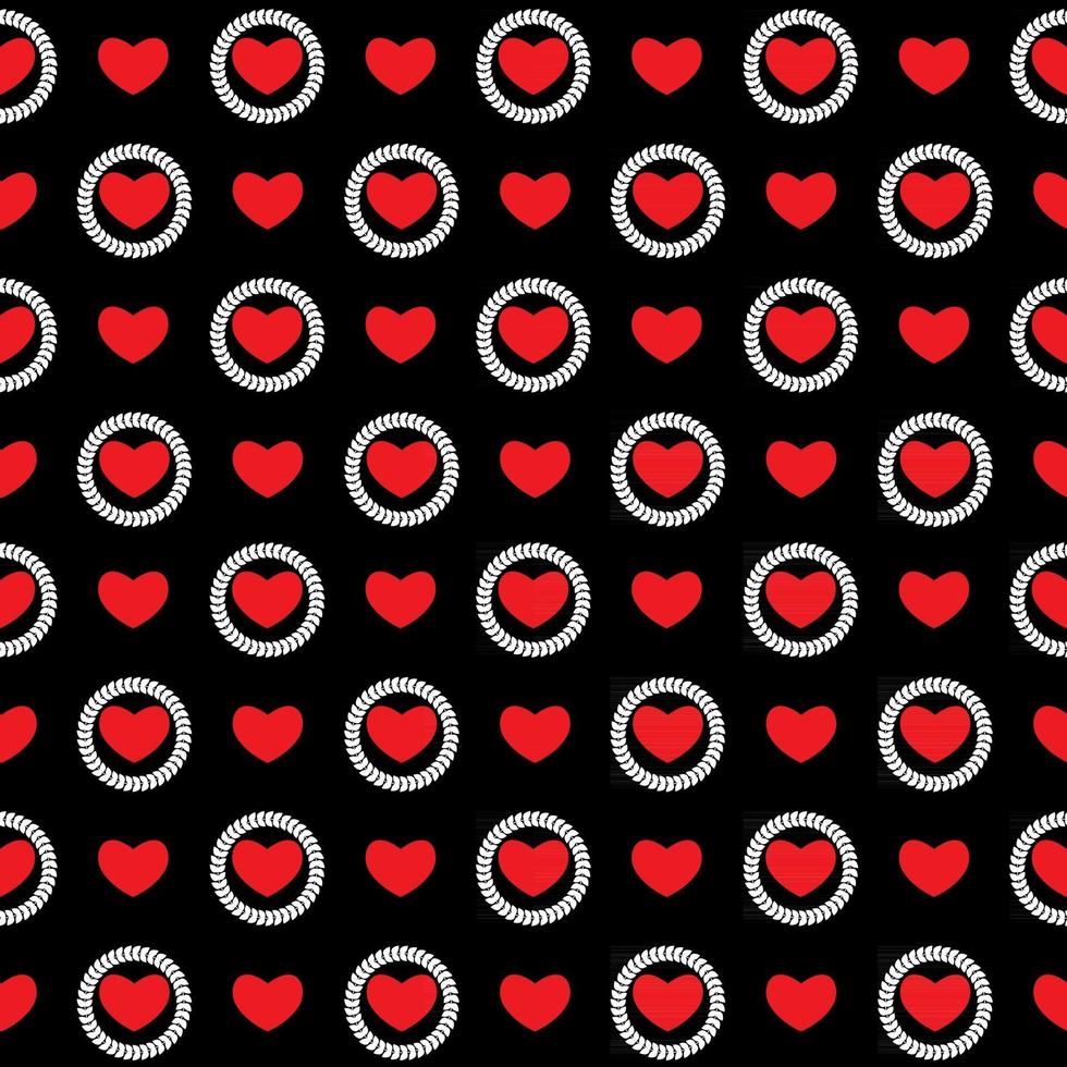 Heart Love Seamless Pattern Background Vector Illustration