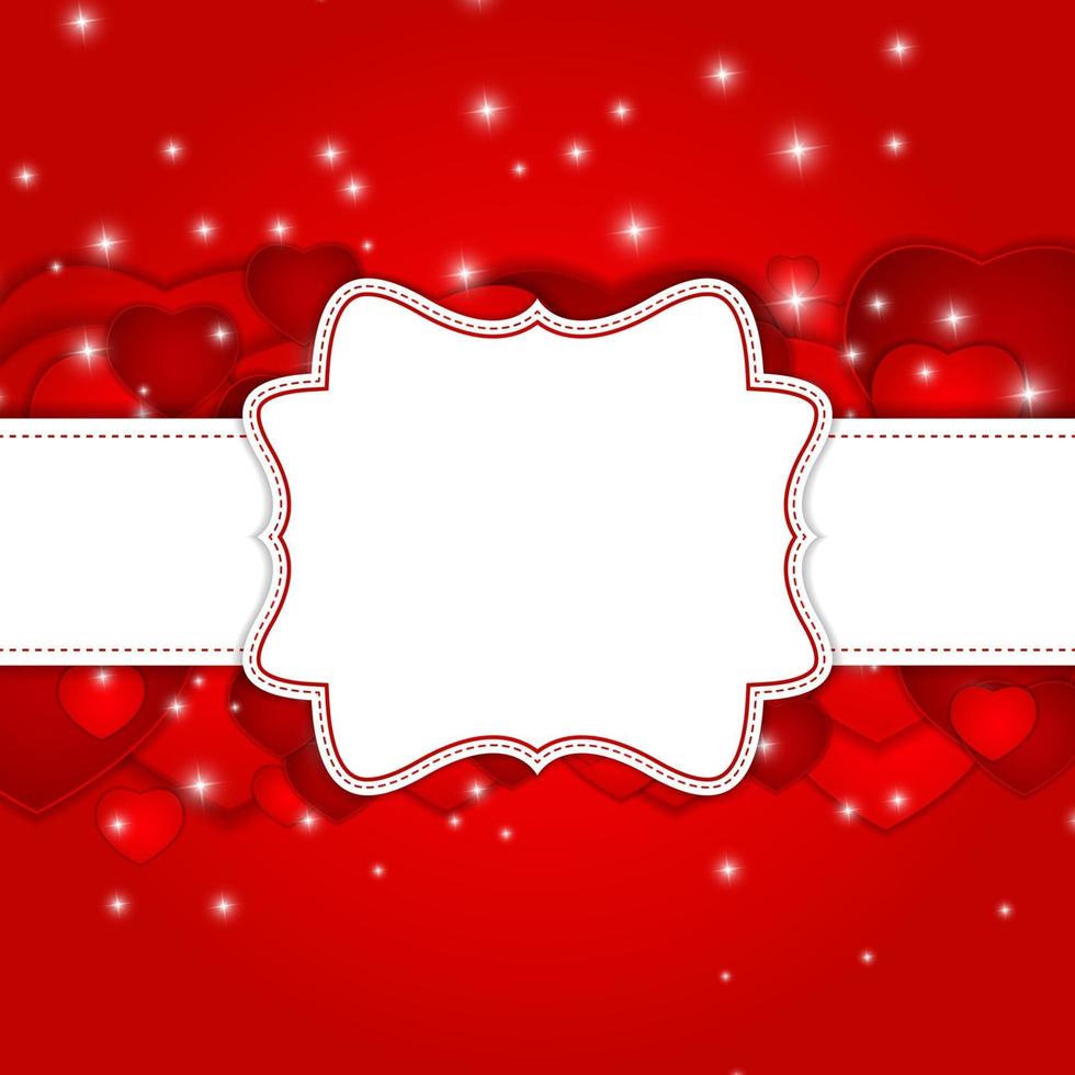 St Valentine  Day Greeting Card Vector Illustration