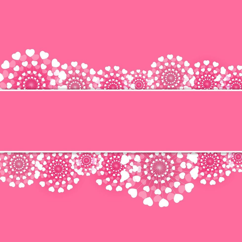 Abstract Heart Flower Background Vector Illustration