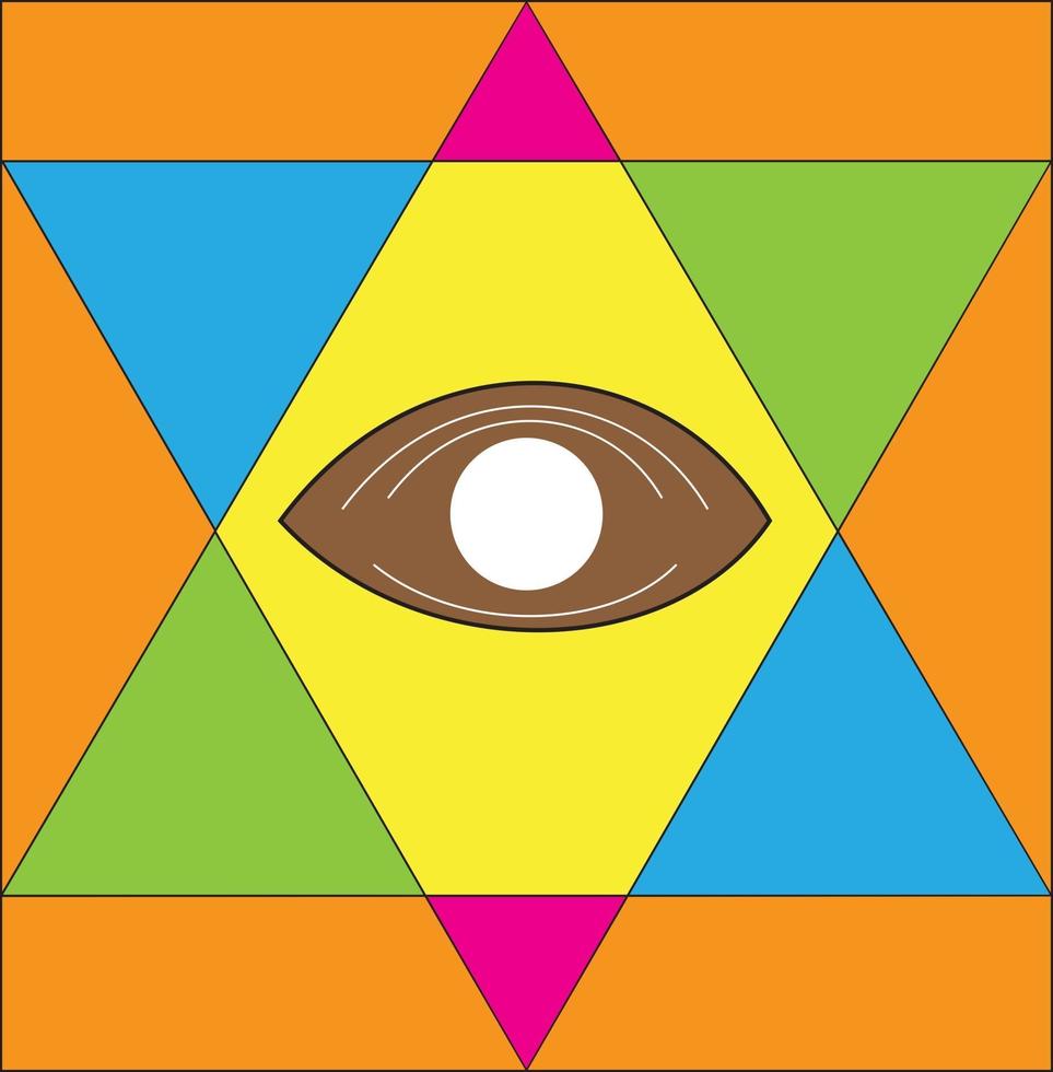 Colored hypnotic Abstract background. Vector Illustration.