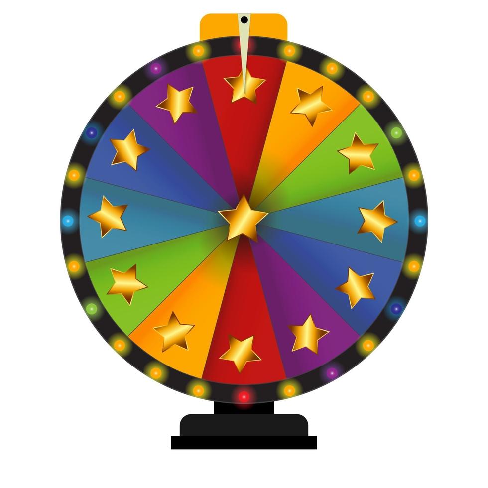 Wheel of Fortune, Lucky. Vector Illustration