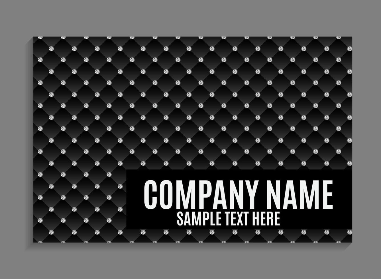 Luxury Diamond Company Business Card Template. Vector Illustration