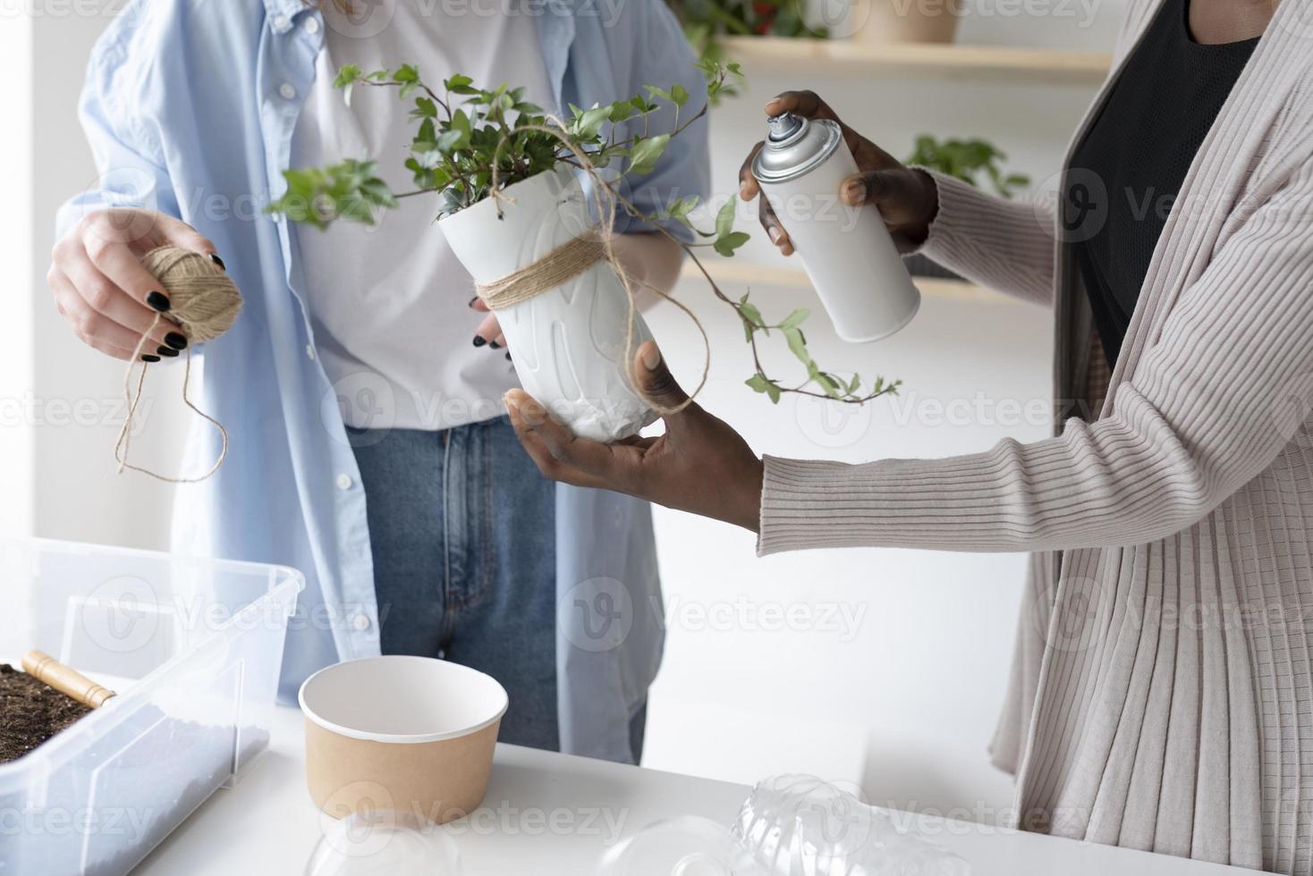 Sustainable lifestyle with zero waste photo