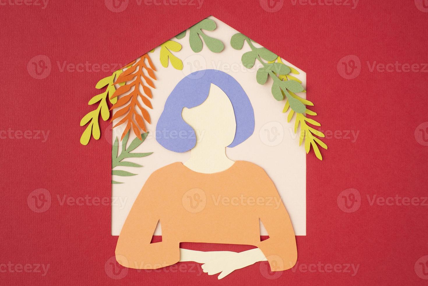 Composition of paper style isolation still life photo