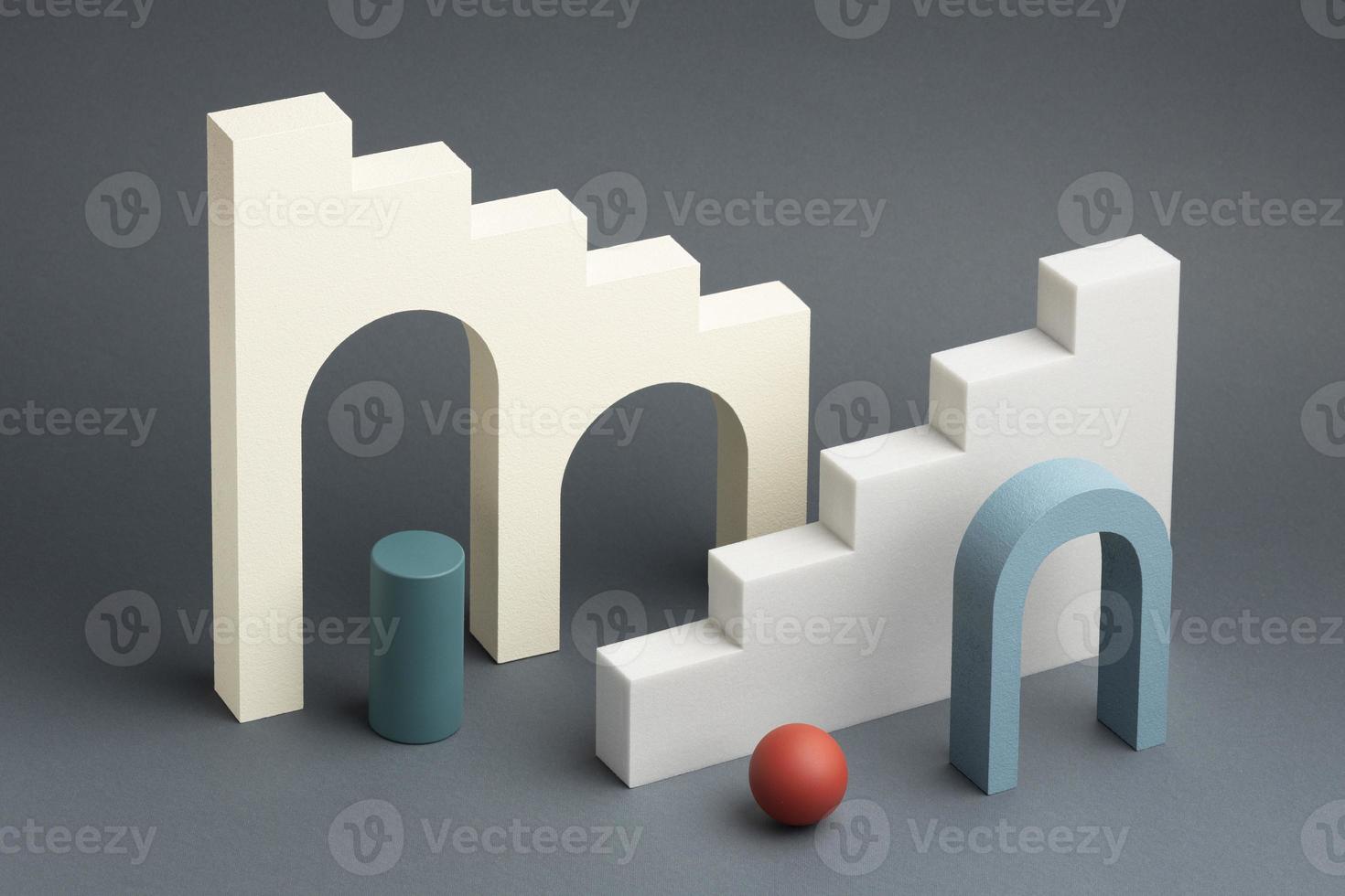 Abstract 3d design elements arrangement photo