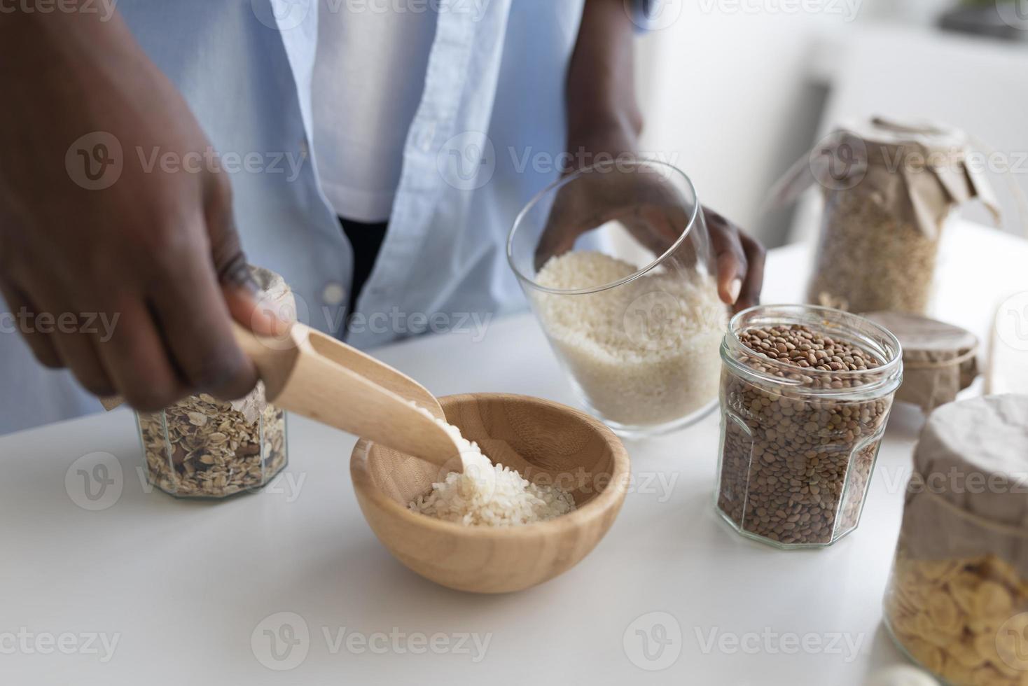 Young woman having a sustainable lifestyle indoors photo