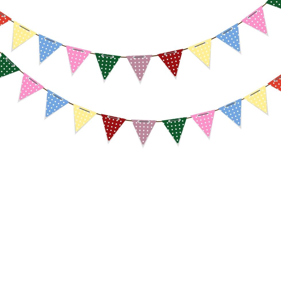 Party Background with Flags Vector Illustration