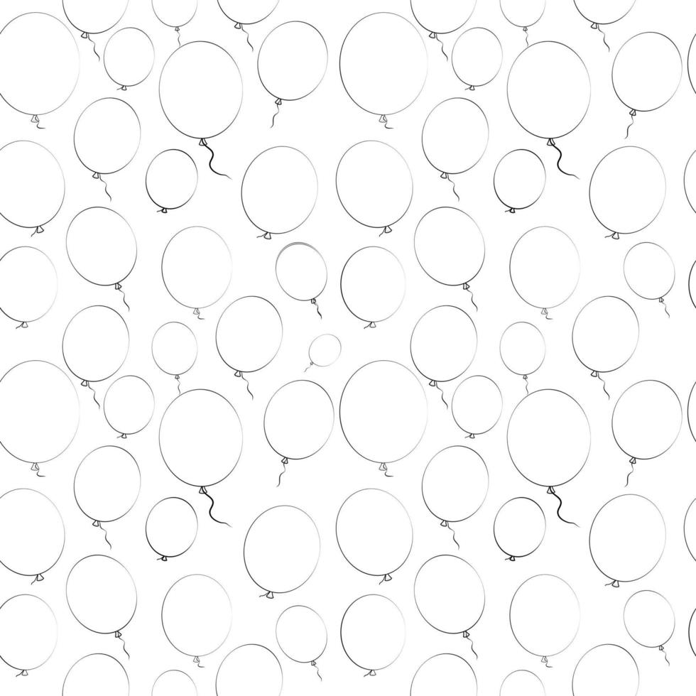 Balloons Seamles Pattern Background Vector Illustration