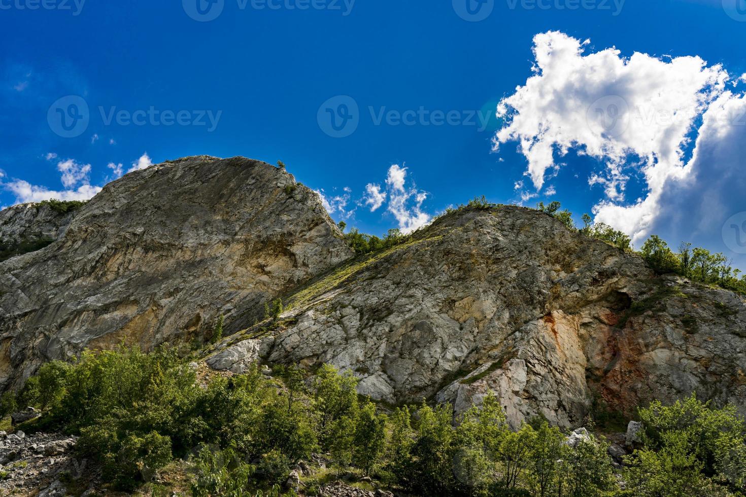 Danube gorge in Djerdap on the Serbian-Romanian border photo