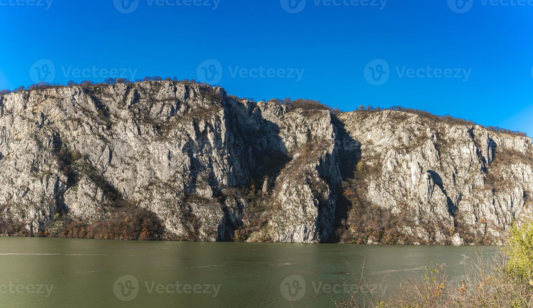 Danube gorge in Djerdap on the Serbian-Romanian border photo