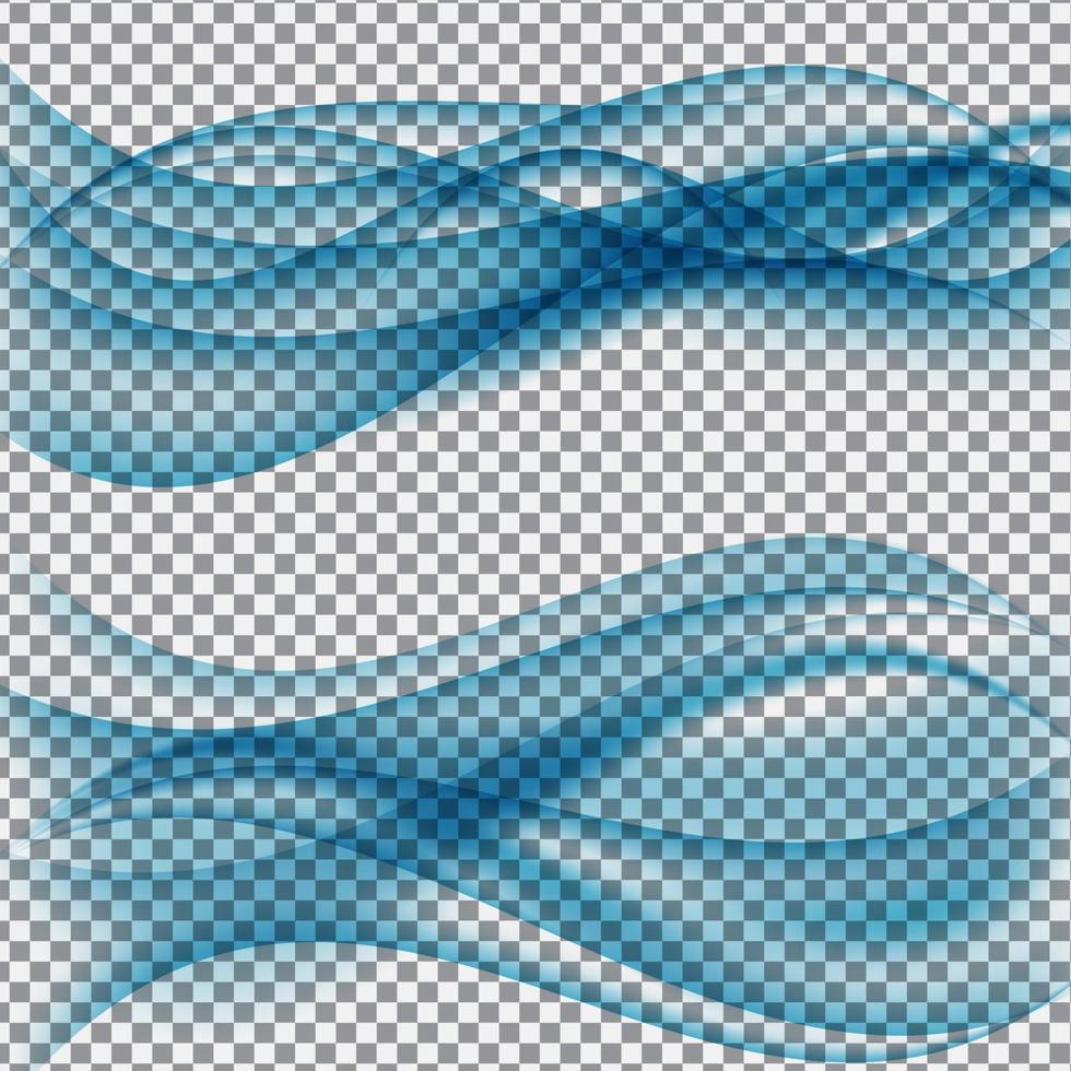 ondas azules abstractas vector