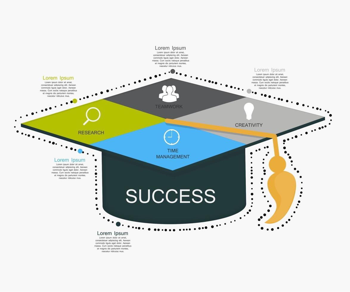 plantillas de infografía para la ilustración de vector de negocio