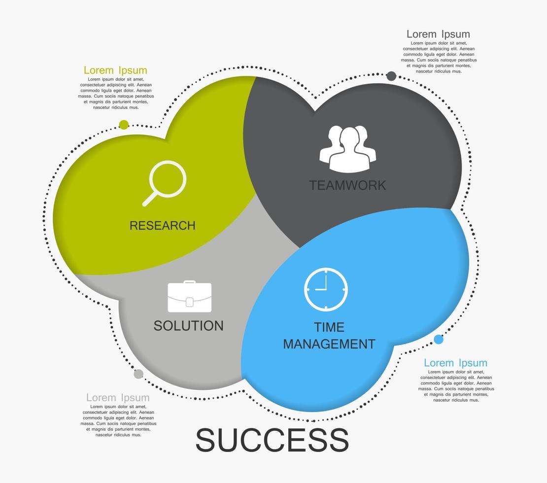 plantillas de infografía para la ilustración de vector de negocio