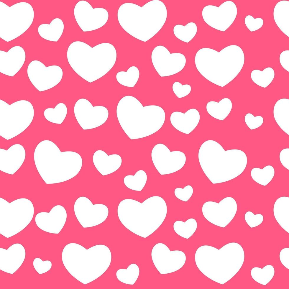 Heart Love Seamless Pattern Background Vector Illustration