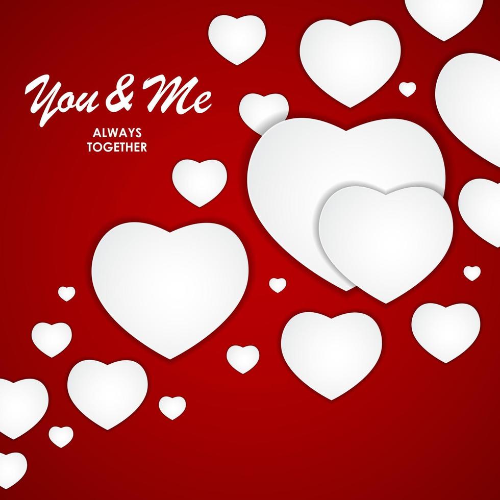 St Valentine  Day Greeting Card Vector Illustration