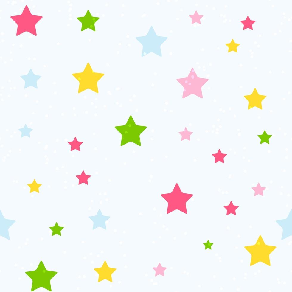 Cute Star Seamless Pattern Background Vector Illustration