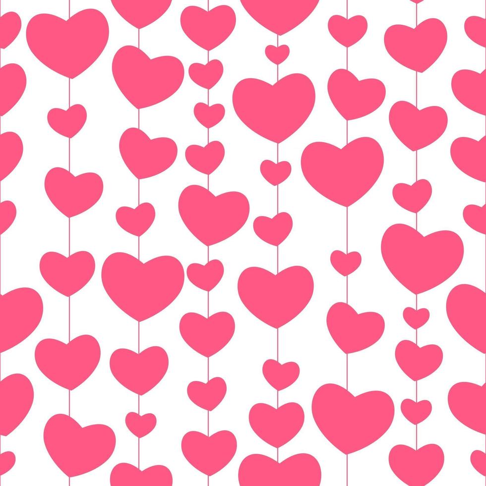 Heart Love Seamless Pattern Background Vector Illustration
