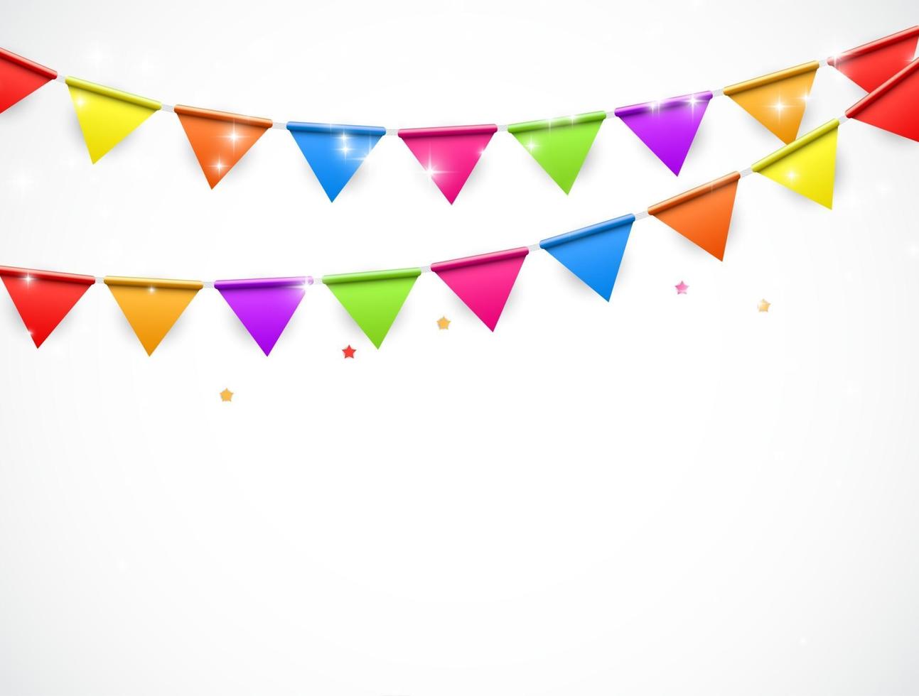 Party Background with Flags Vector Illustration