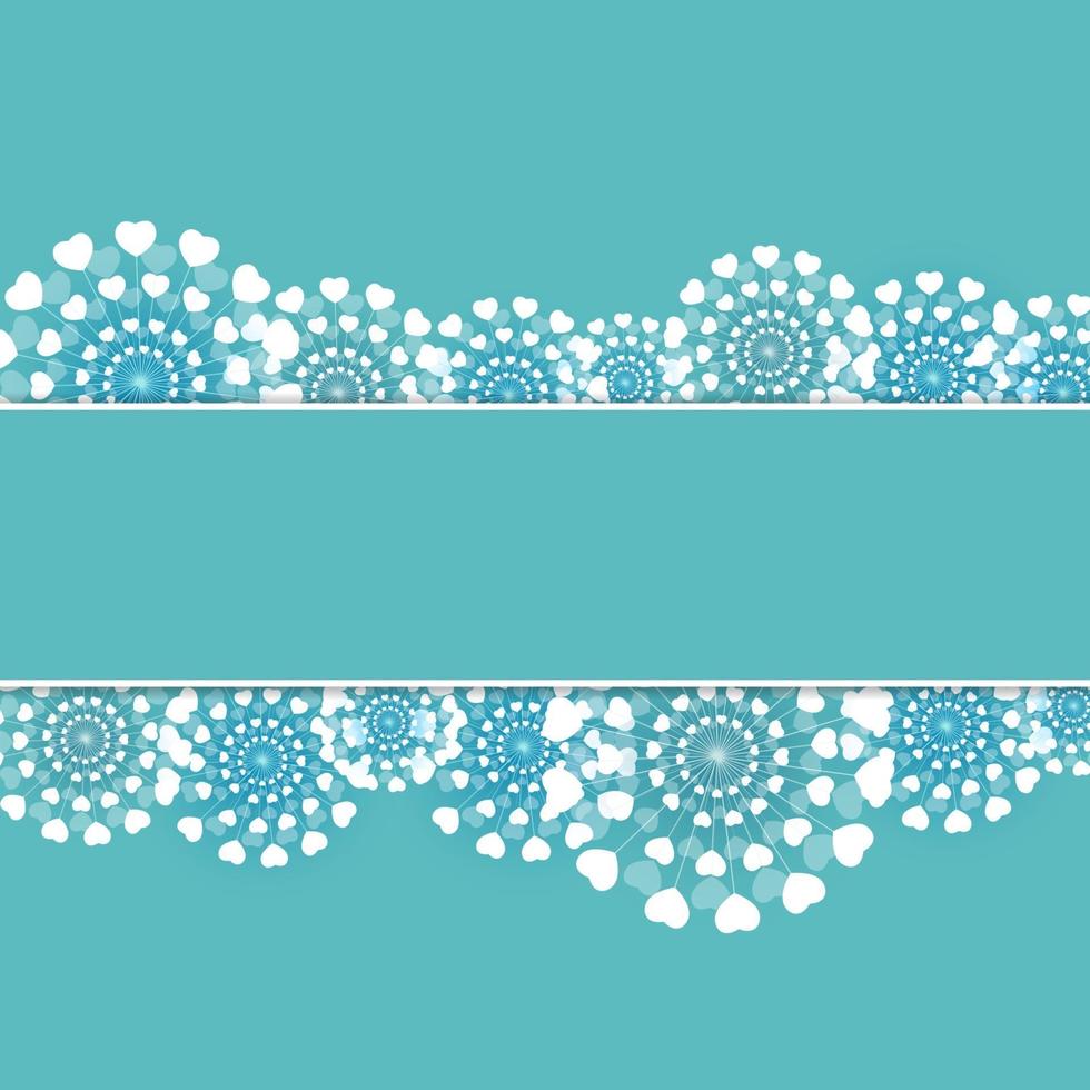 Abstract Heart Flower Background Vector Illustration