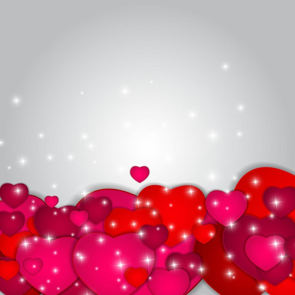 St Valentine  Day Greeting Card Vector Illustration