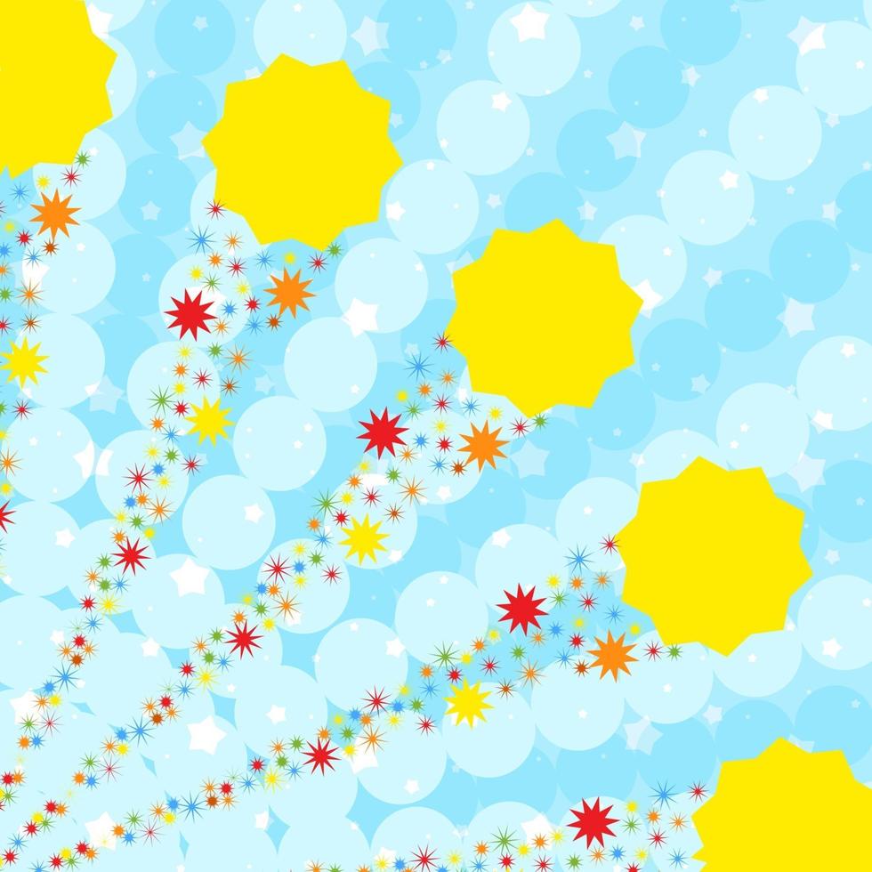 Figure of flat colored abstract meteorites vector