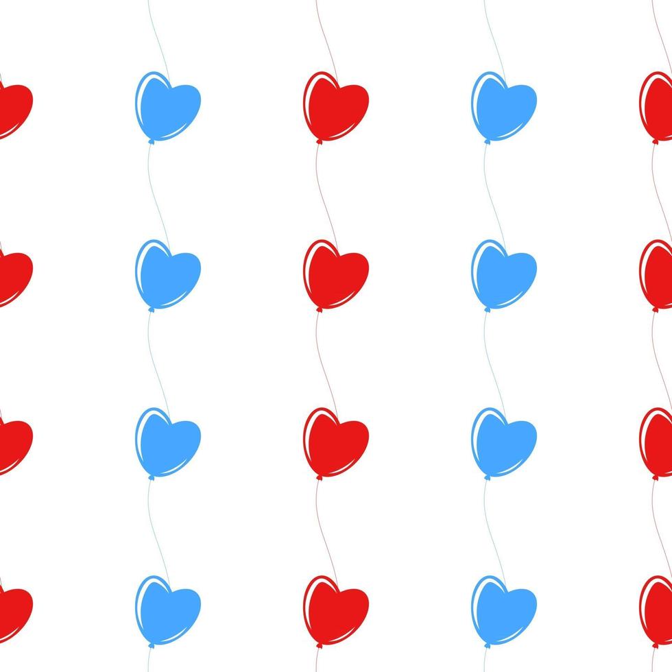 Color seamless pattern of balloons. Simple flat illustration on white background vector